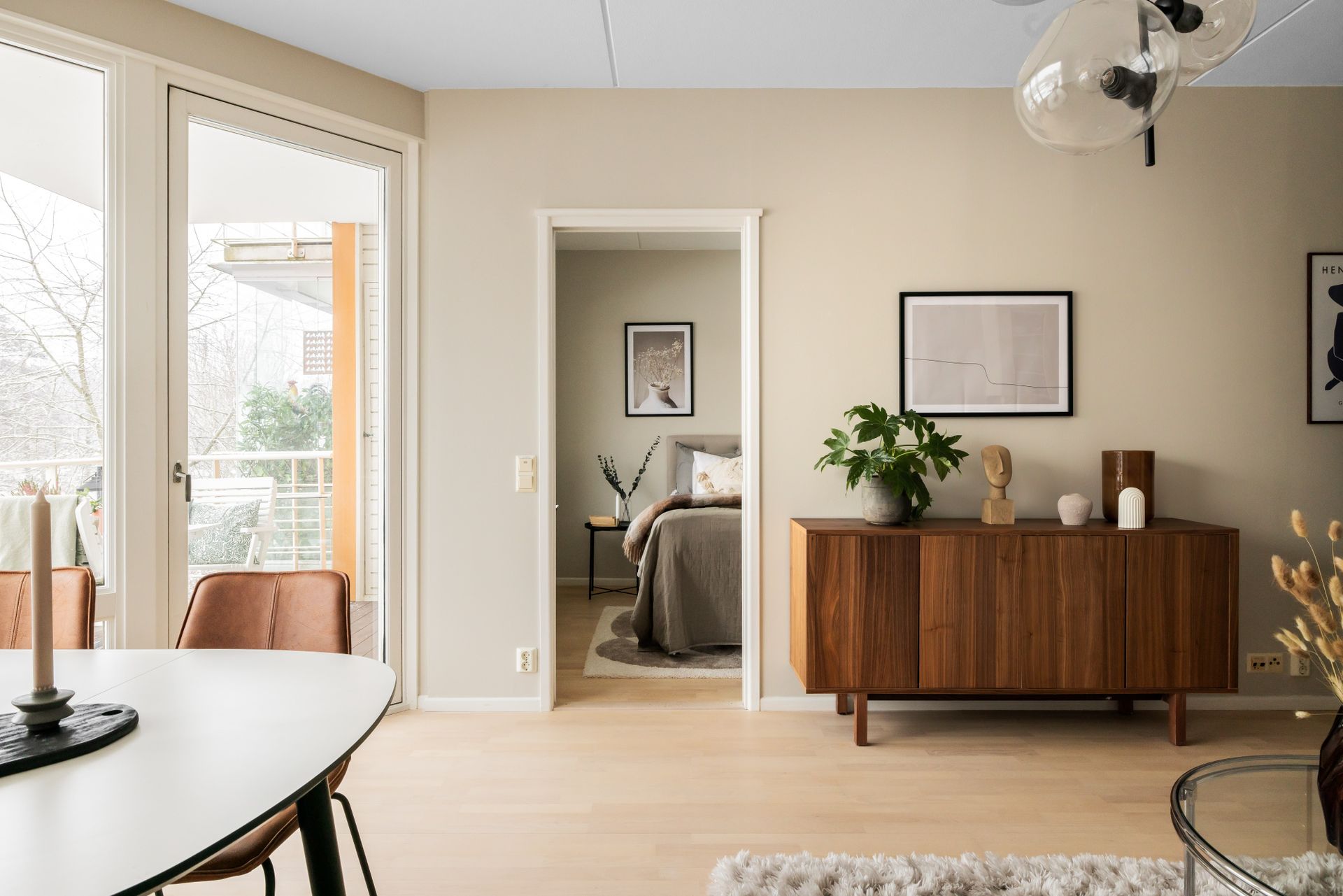 salon décoration beige scandinave