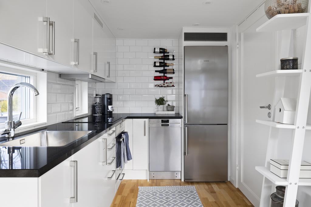 cuisine design blanche en L
