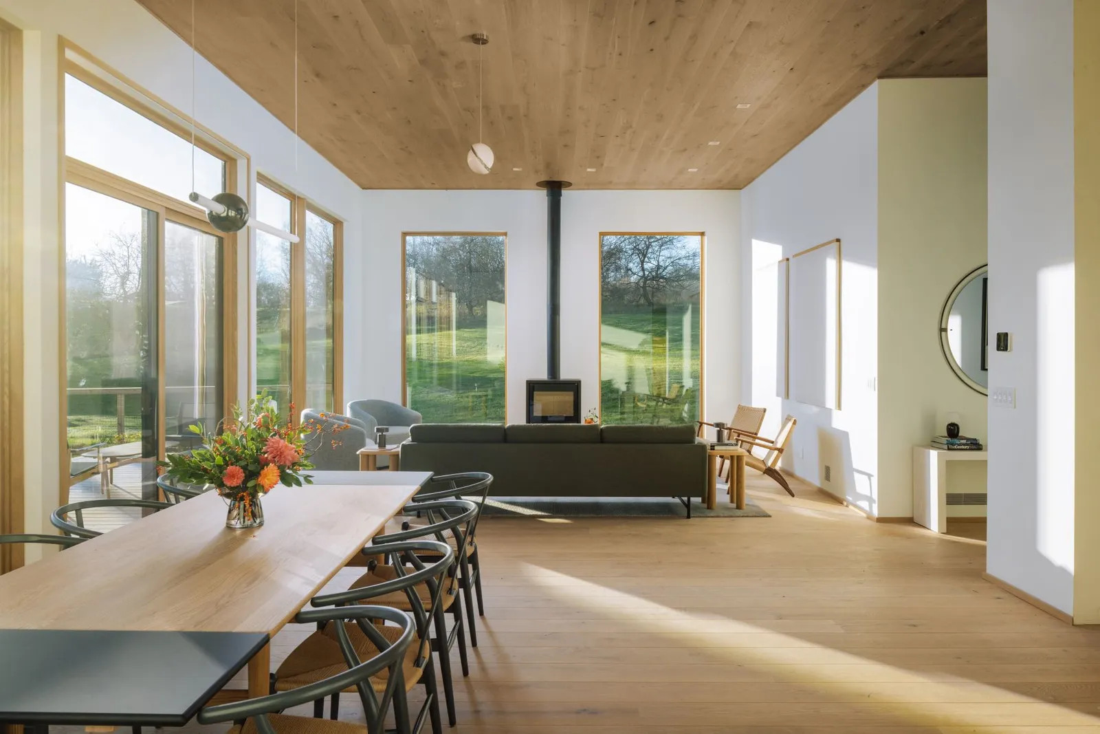 salon maison en bois