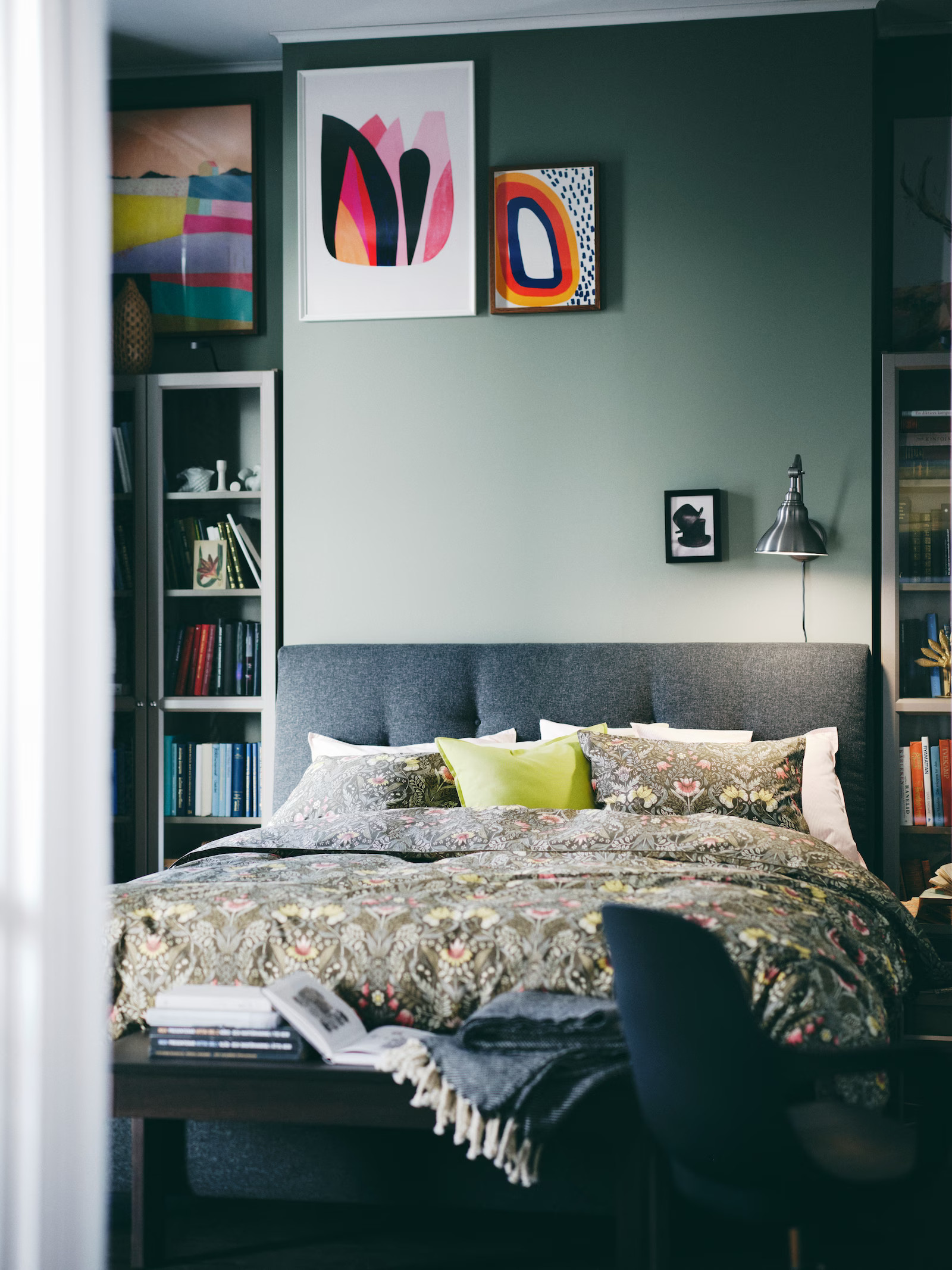 chambre décoration grise