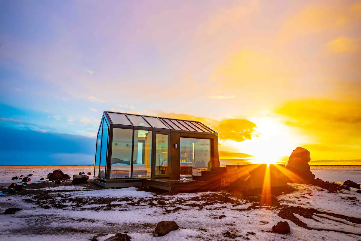 mini maison vitrée Islande mini maison vitrée Islande