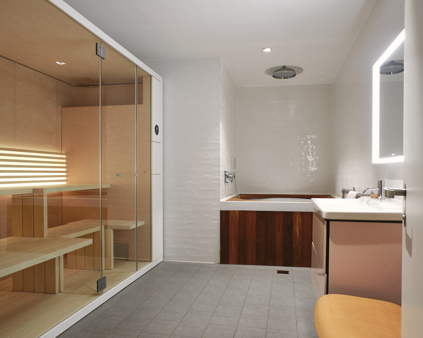 salle de bain avec sauna salle de bain avec sauna