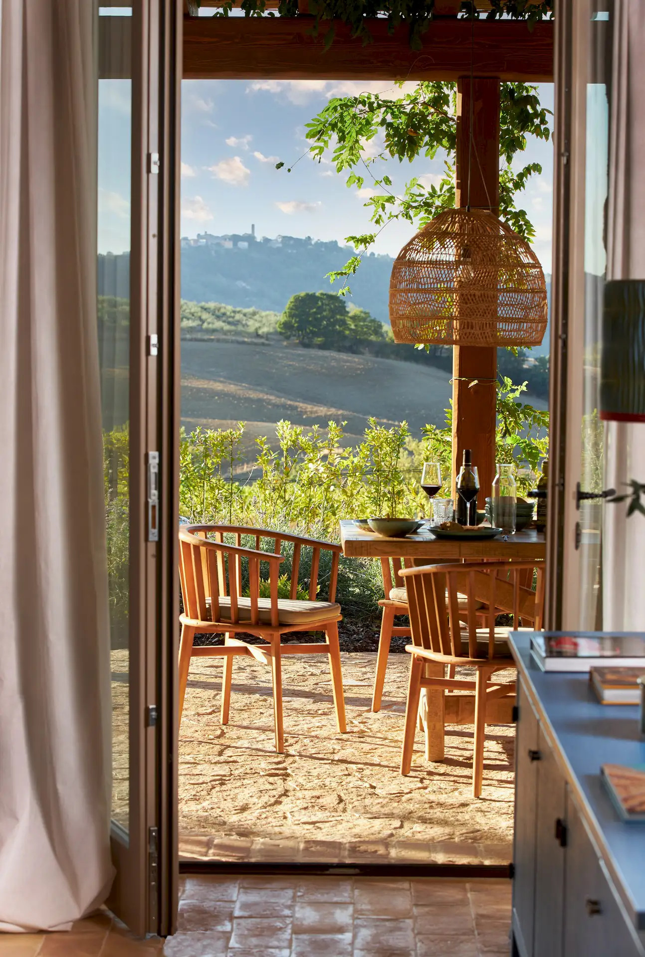 terrasse maison en pierres en Ombrie La Selva terrasse maison en pierres en Ombrie La Selva