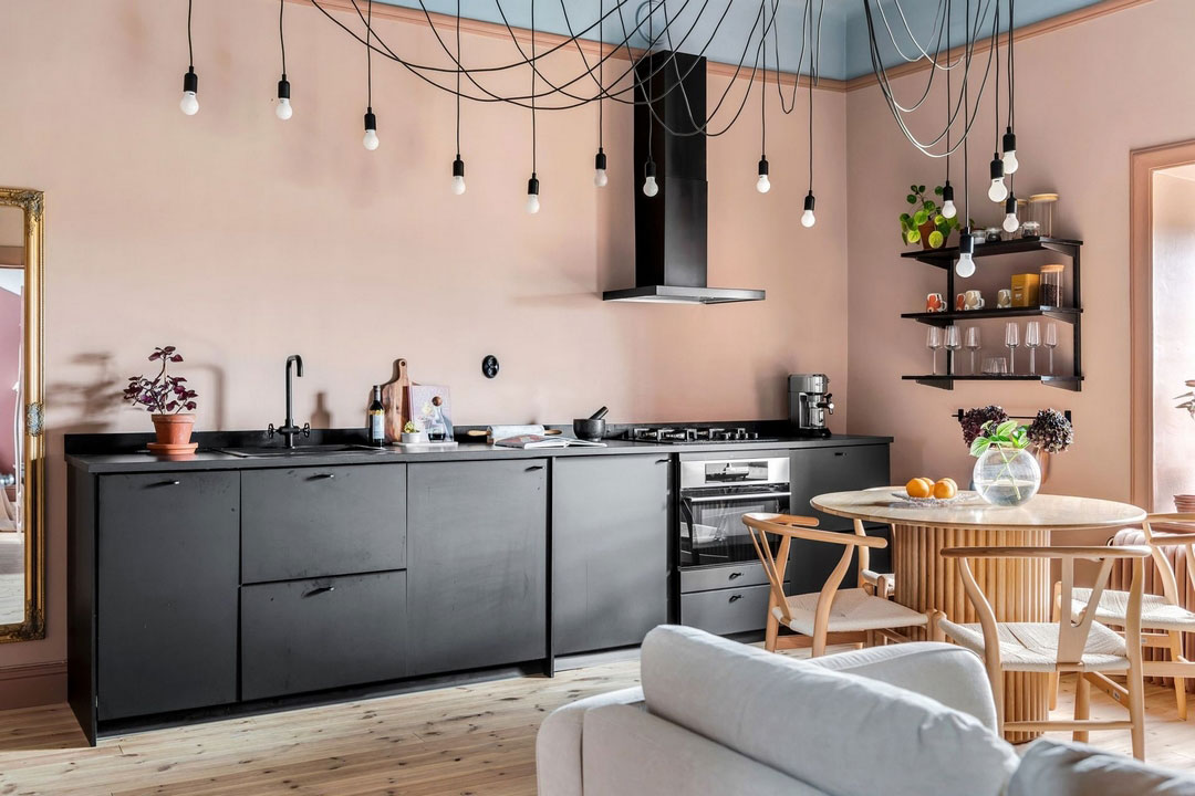 salon avec cuisine ouverte décoration scandinave pastel salon avec cuisine ouverte décoration scandinave pastel
