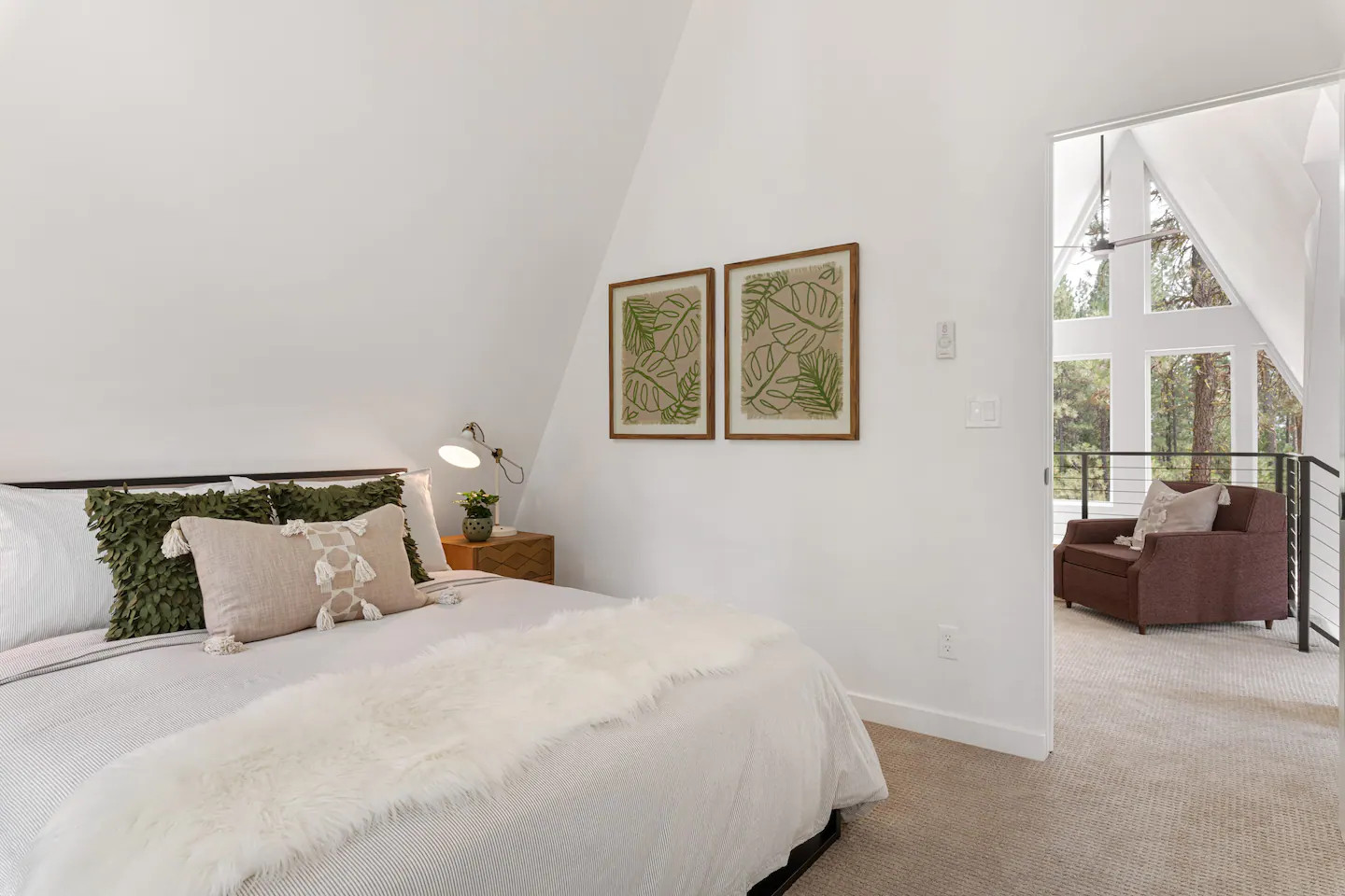 chambre maison A-Frame