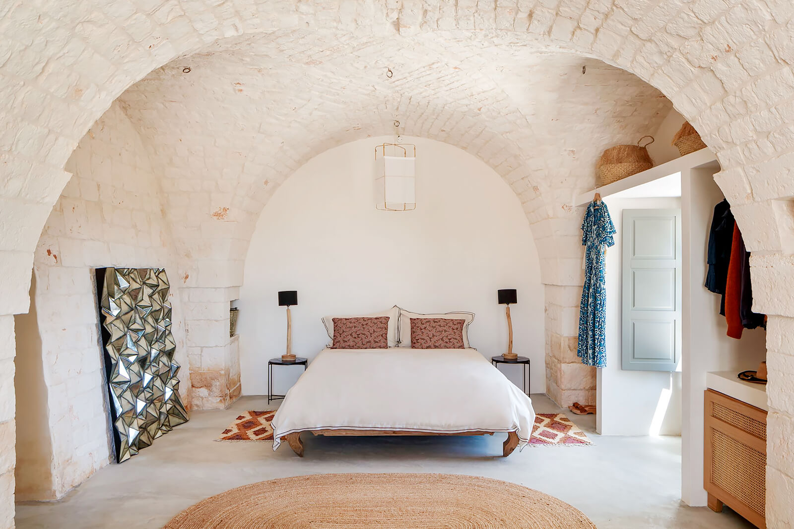 chambre décoration rustique chic Trulli del Trapetto