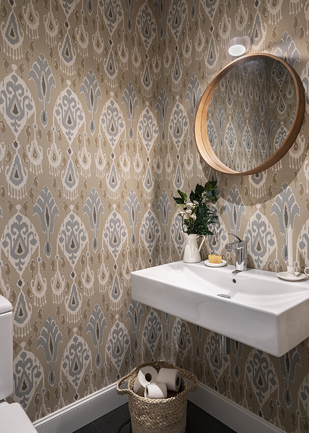 toilettes avec papier-peint toilettes avec papier-peint