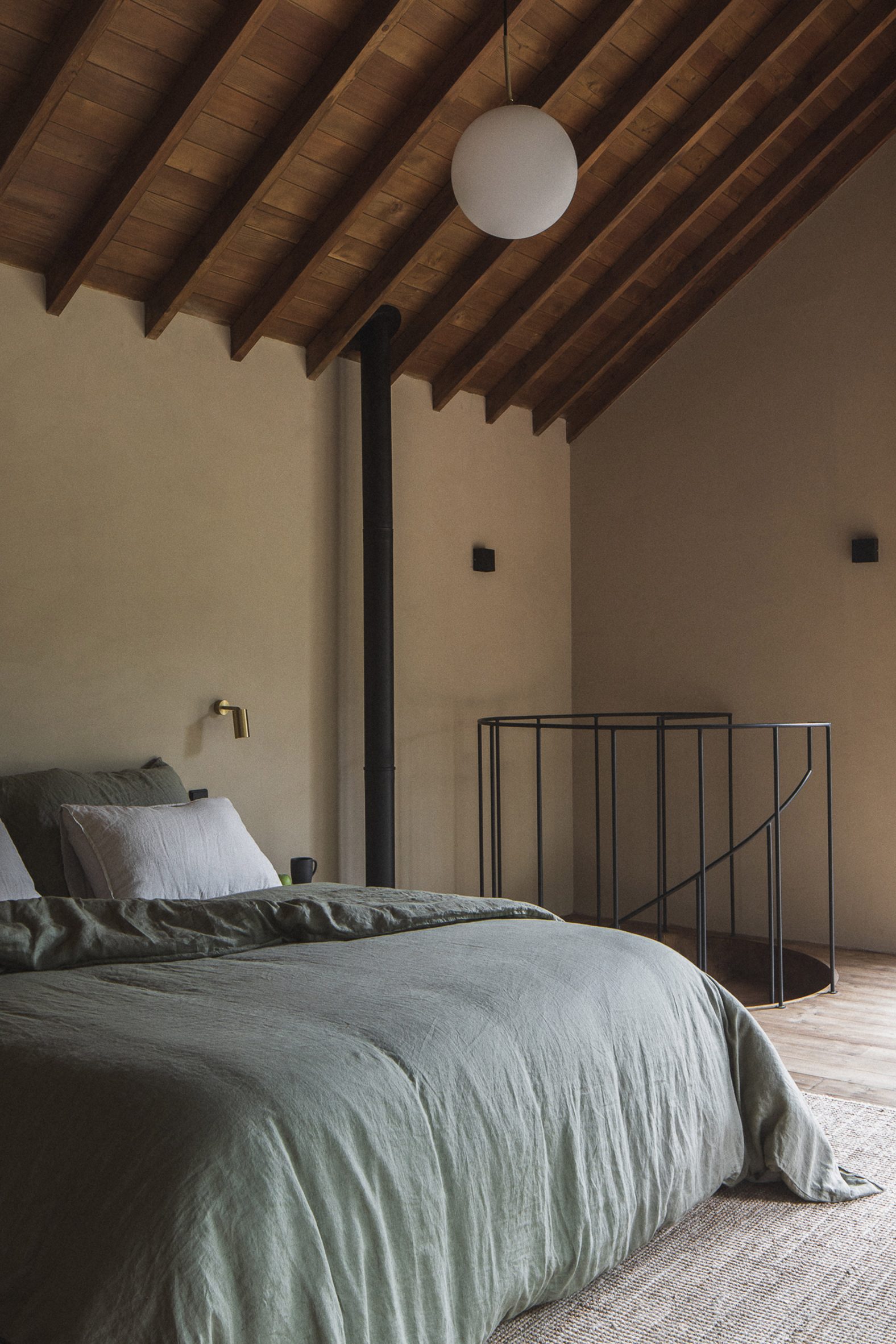 chambre avec escalier maison contemporaine