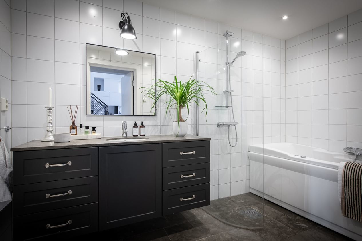 salle de bain noire et blanche salle de bain noire et blanche