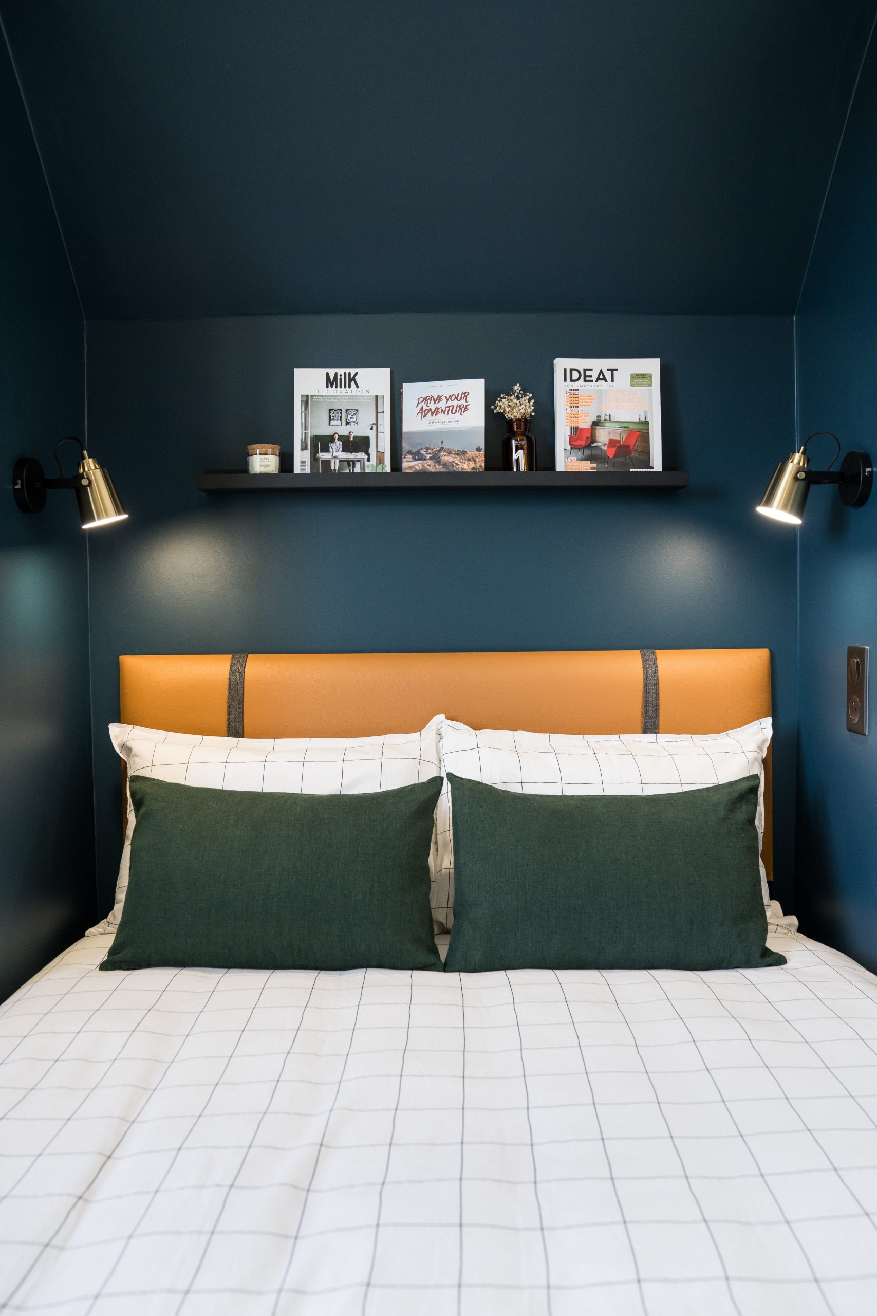chambre décoration contemporaine bleue