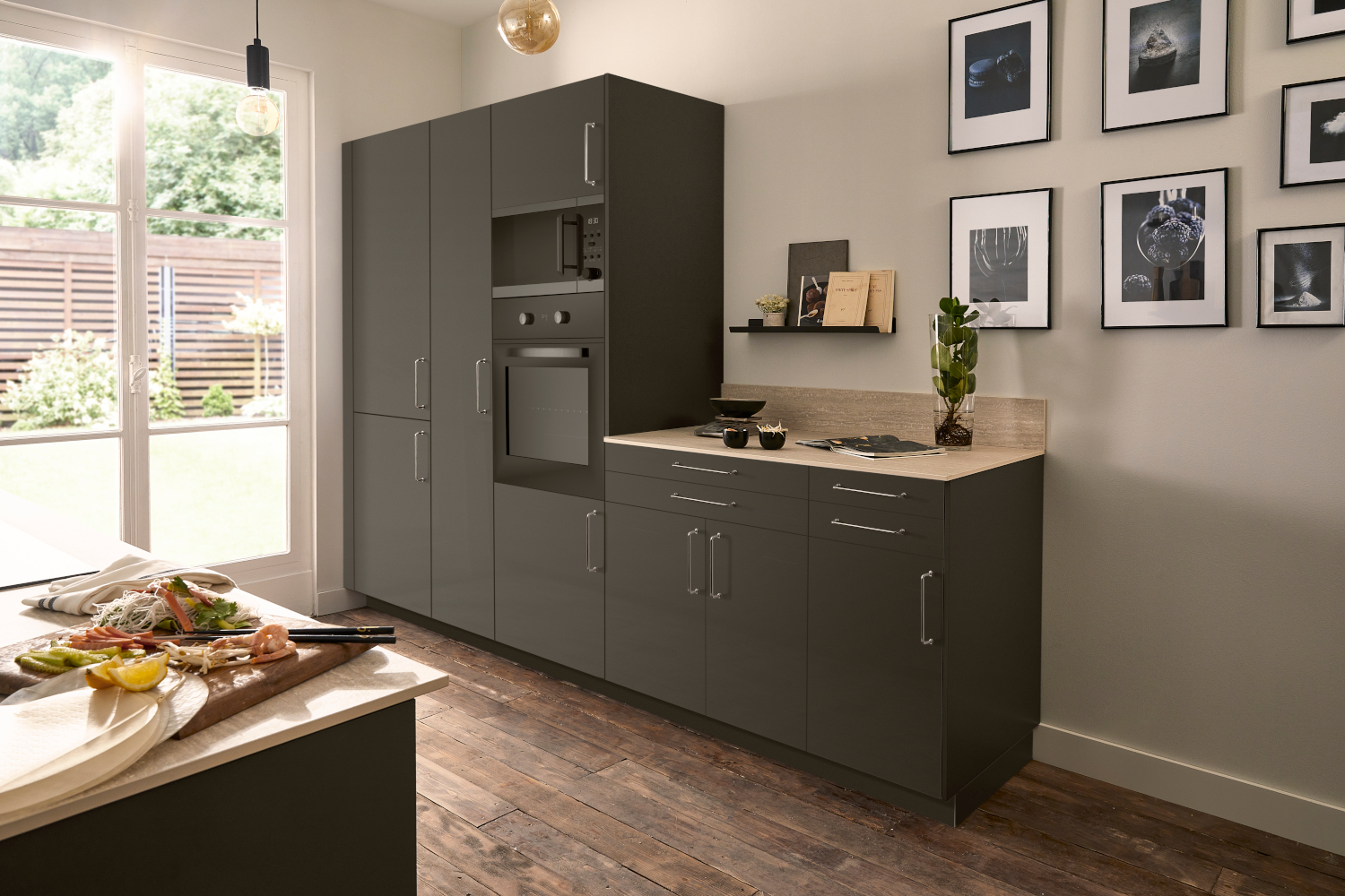 cuisine grise et bois RYK cuisine grise et bois RYK