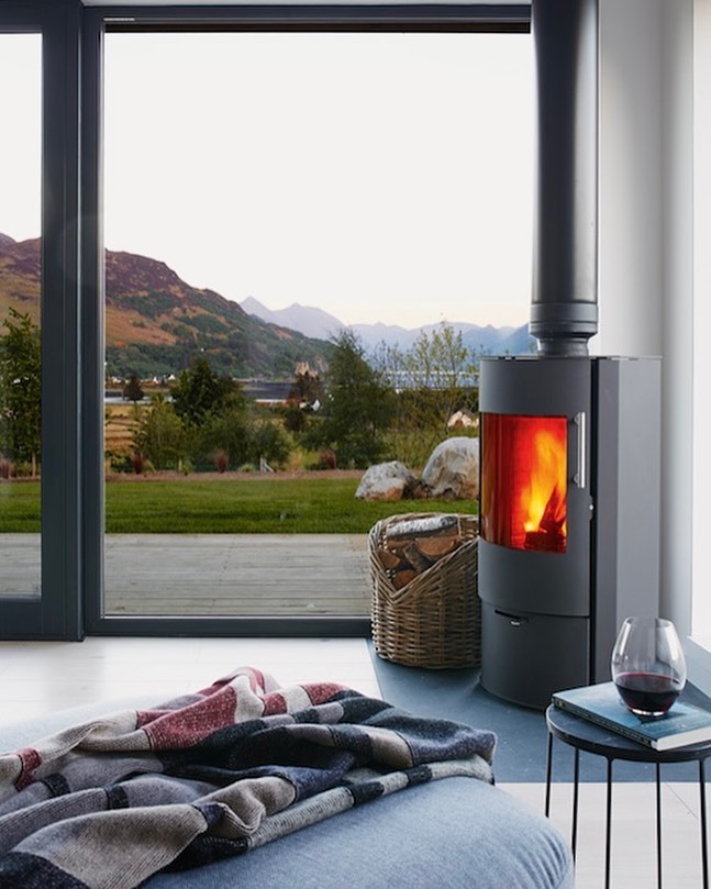 poêle dans maison décoration design