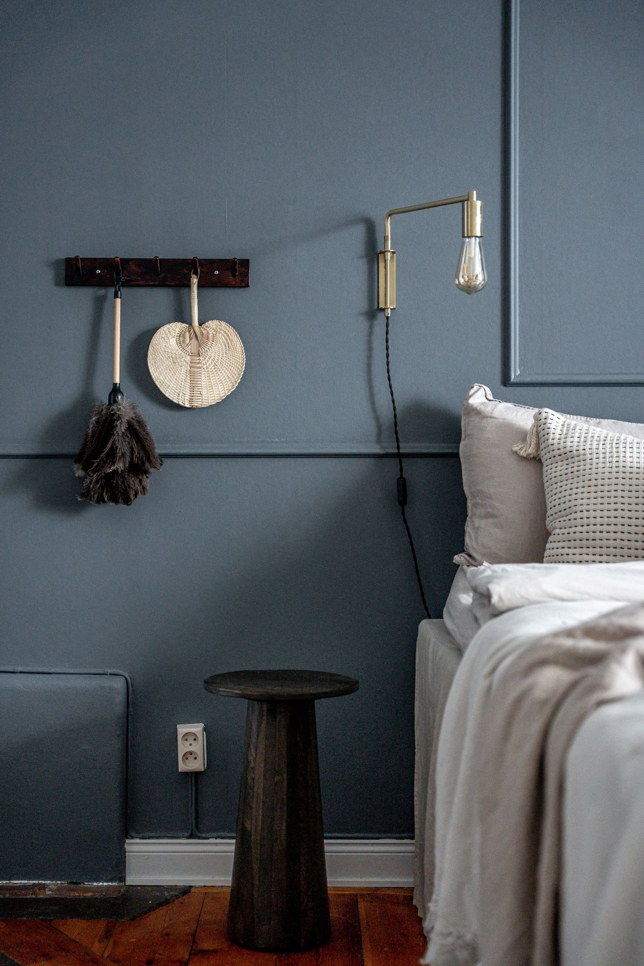 chambre mur bleu