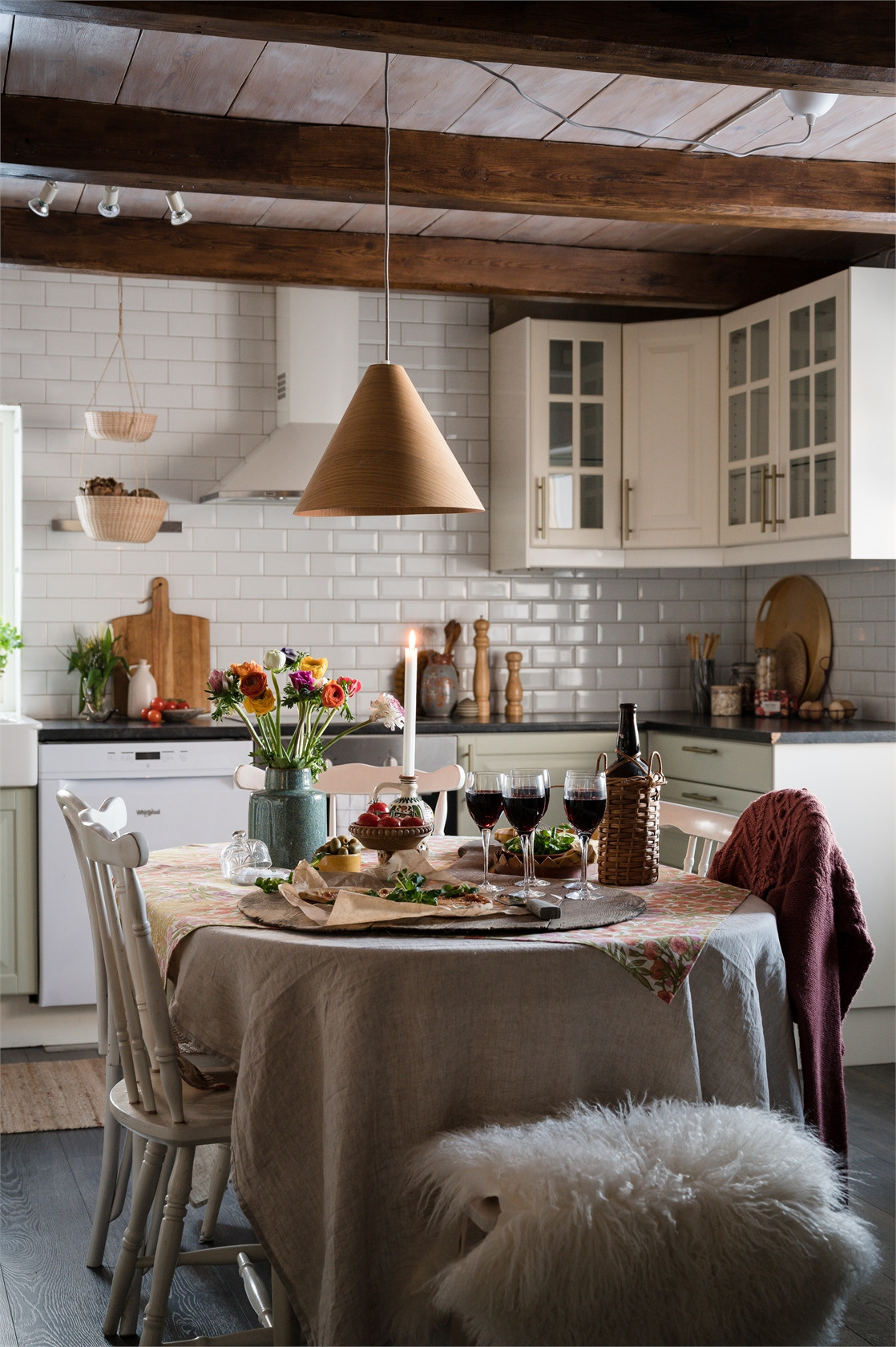 cuisine vert sauge décoration rustique