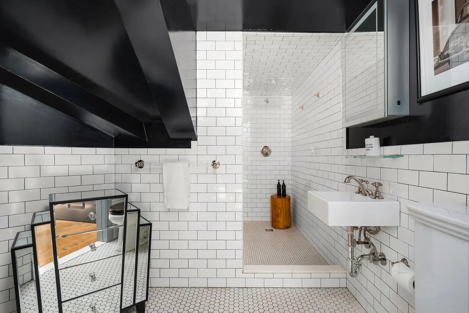 salle de bain noire et blanche salle de bain noire et blanche