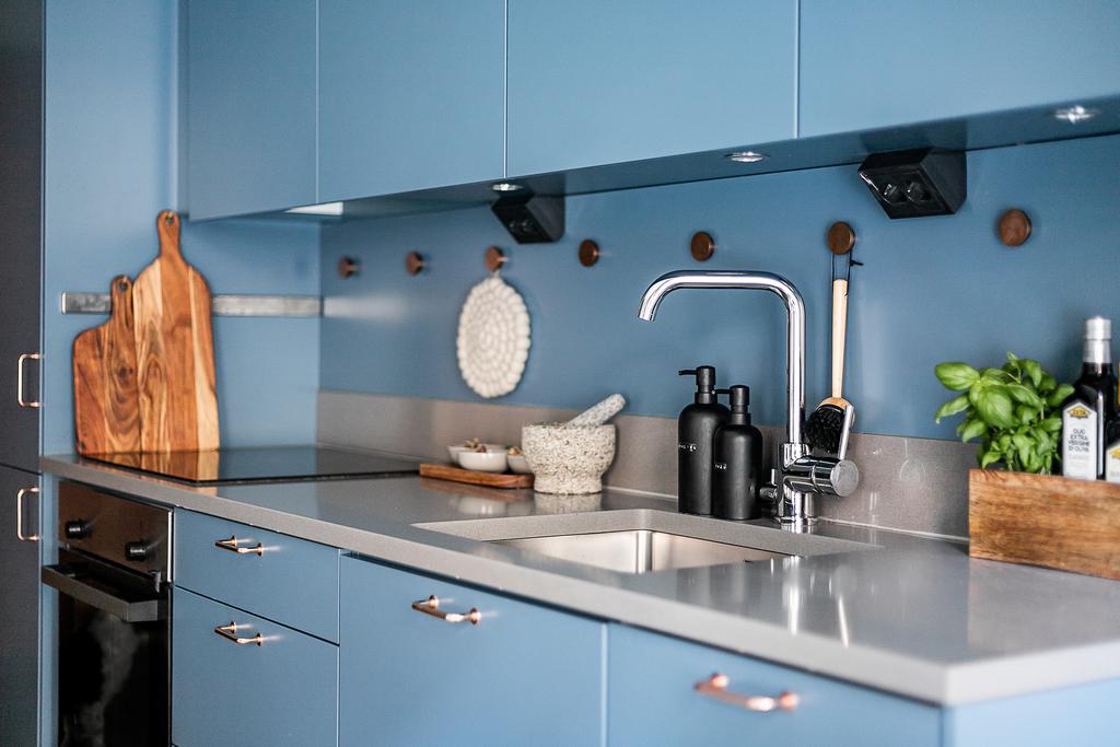 cuisine design bleue cuisine design bleue