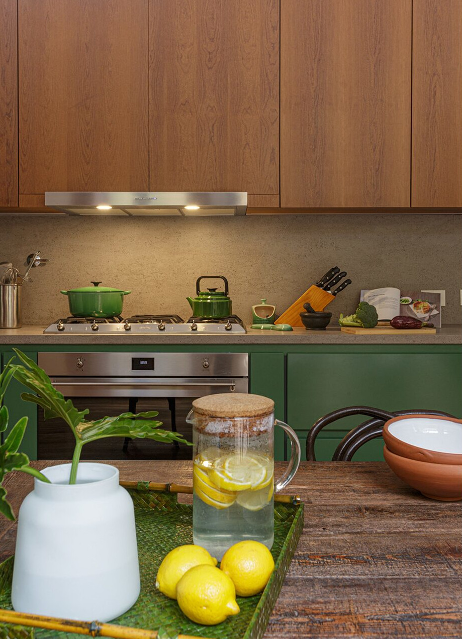 cuisine vert et bois cuisine vert et bois
