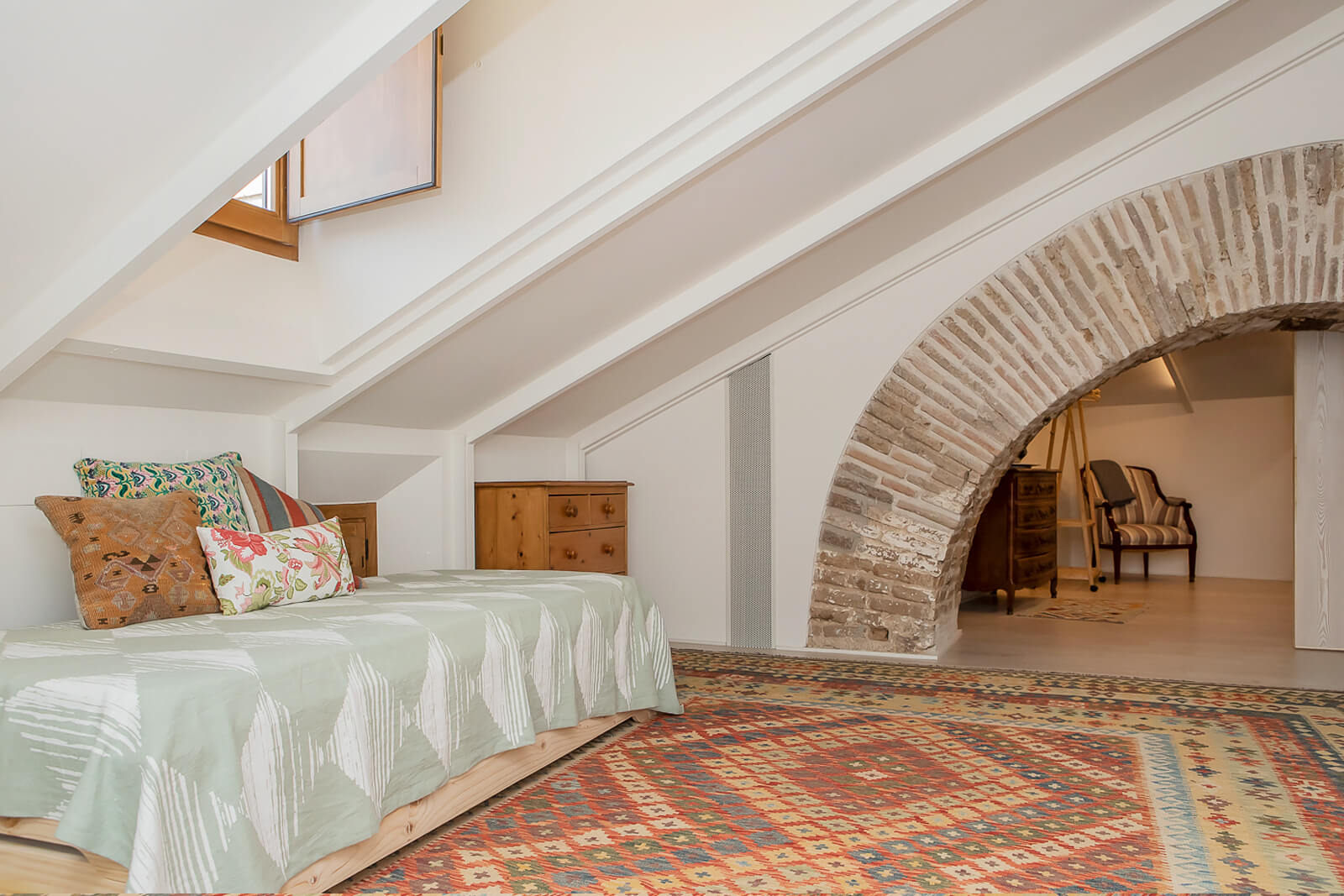 chambre avec arche en briques maison de village rénovée chambre avec arche en briques maison de village rénovée