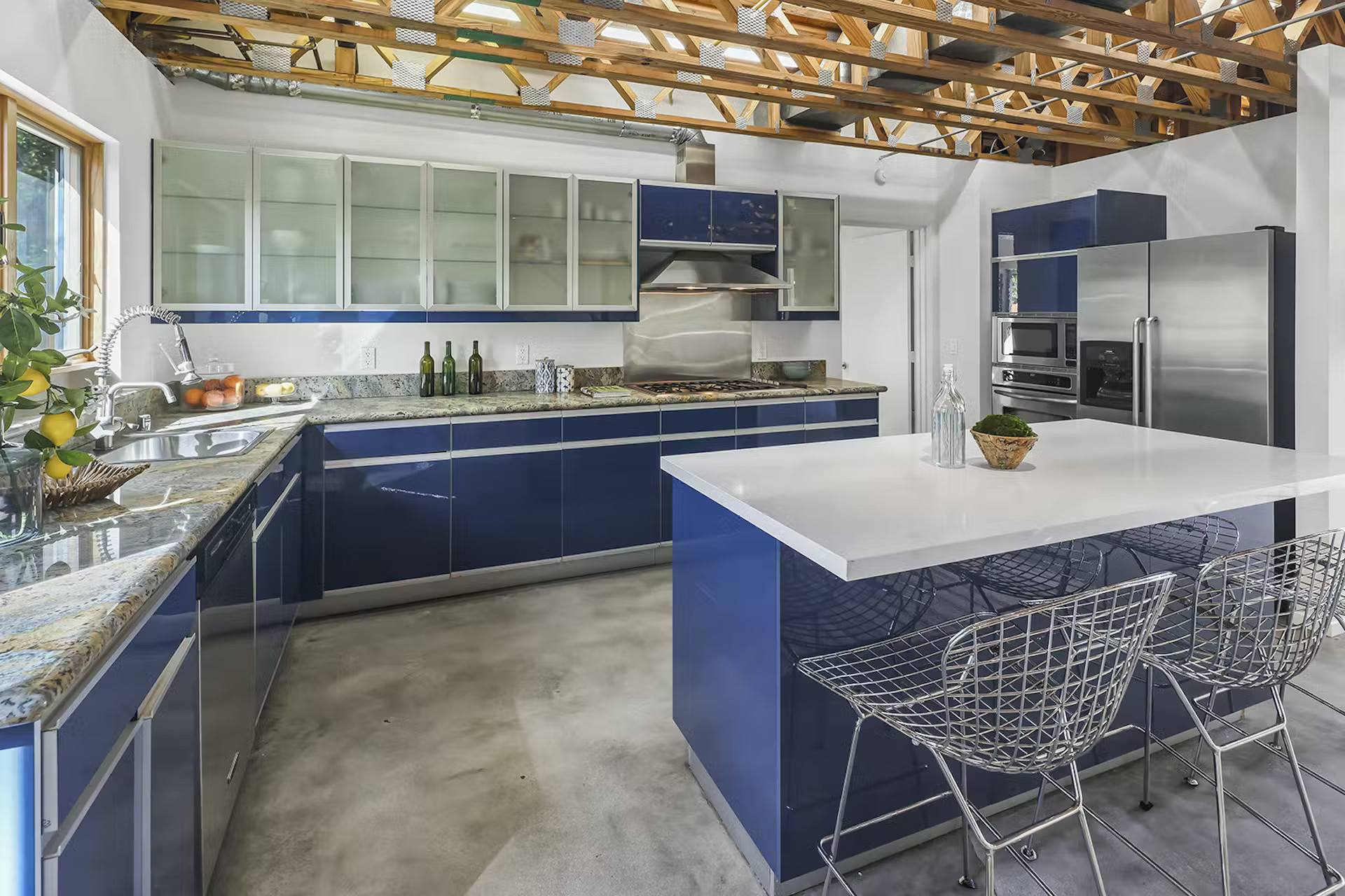 cuisine bleue ouverte cuisine bleue ouverte