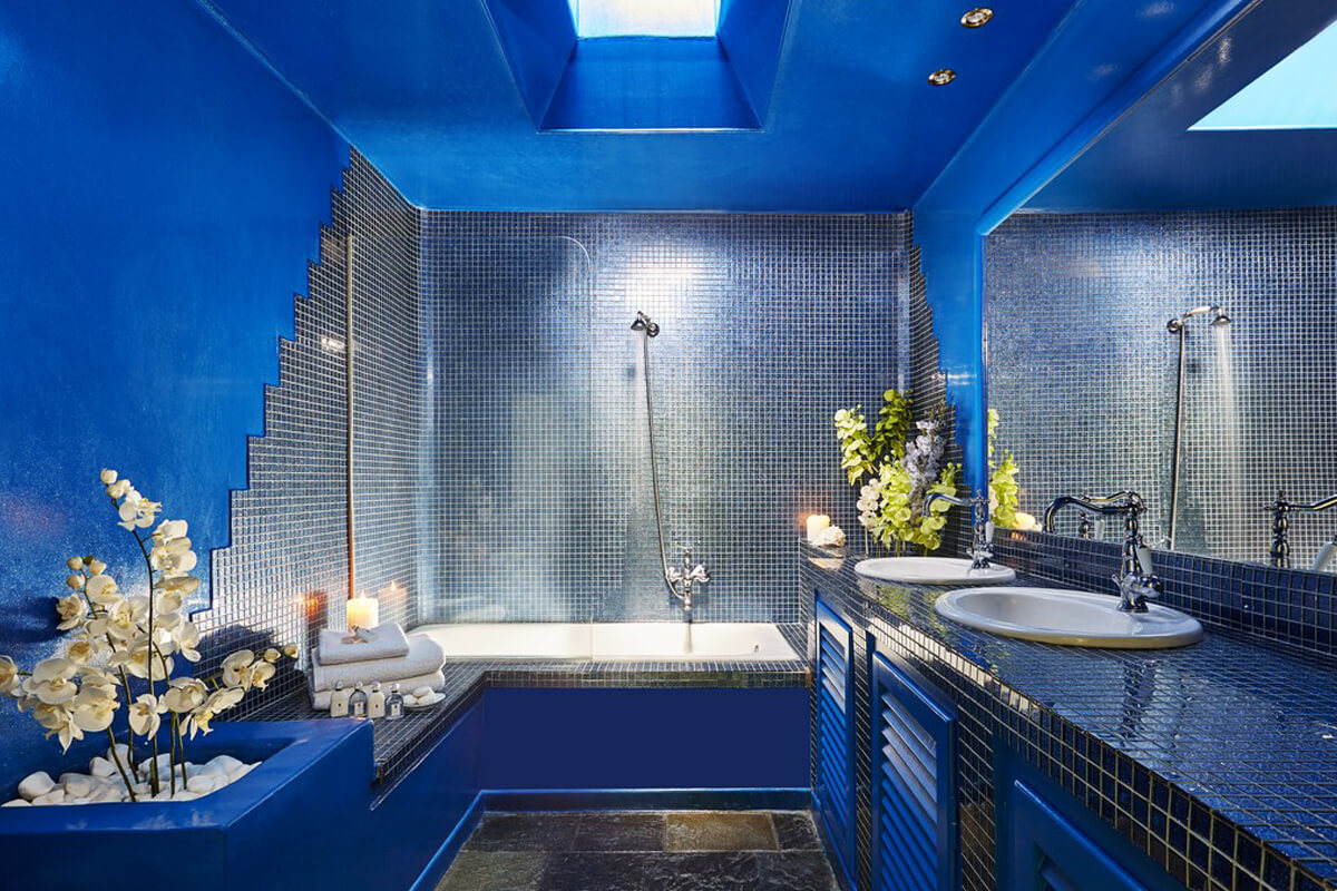 salle de bain bleue salle de bain bleue