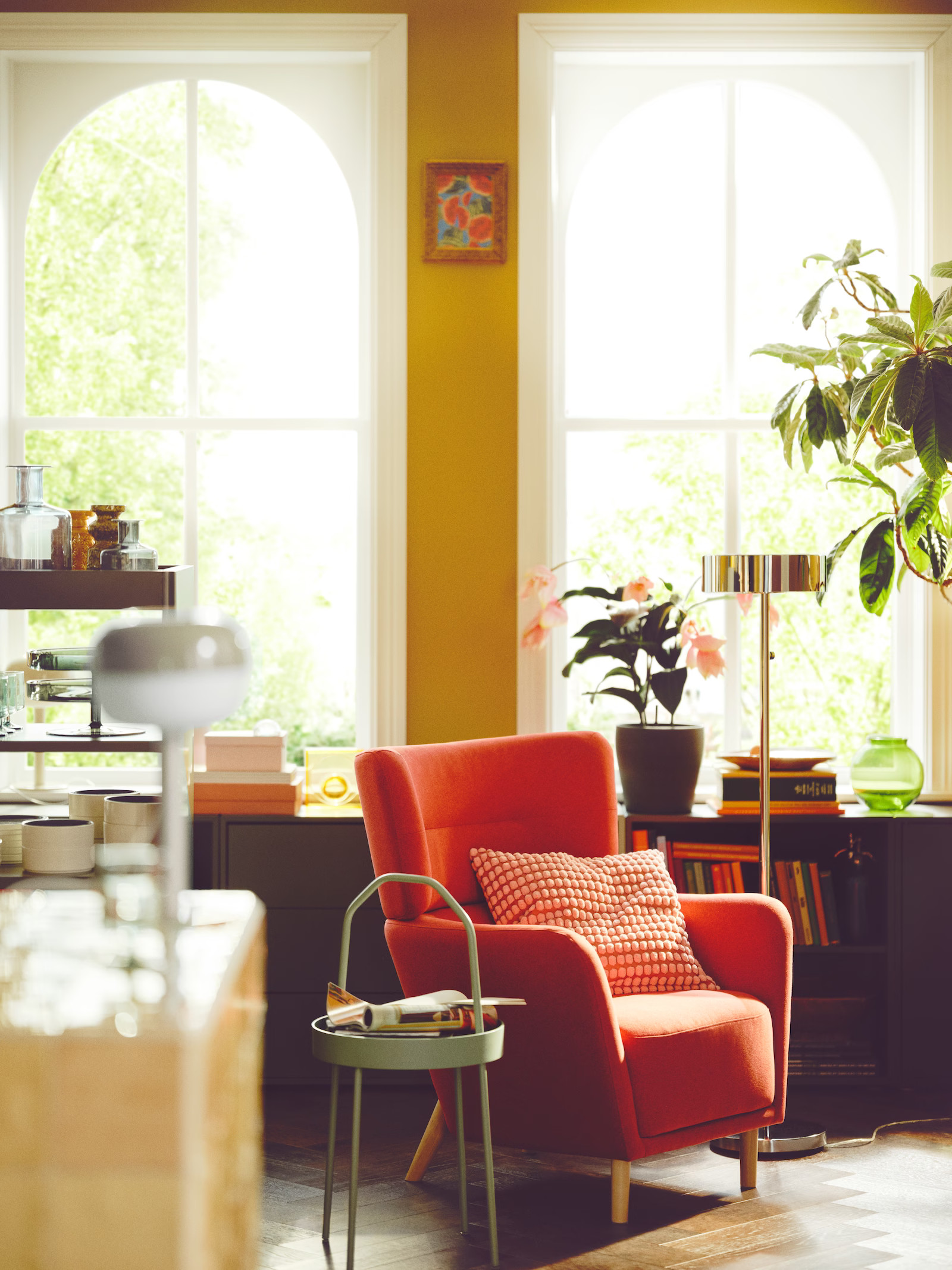 salon avec fauteuil orange IKEA salon avec fauteuil orange IKEA