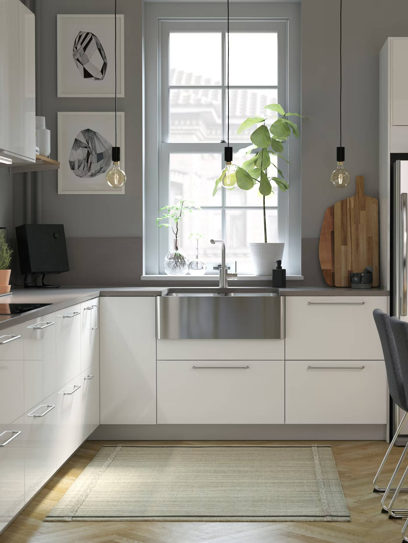 cuisine IKEA 2023 avec timbre d cuisine IKEA 2023 avec timbre d'office inox