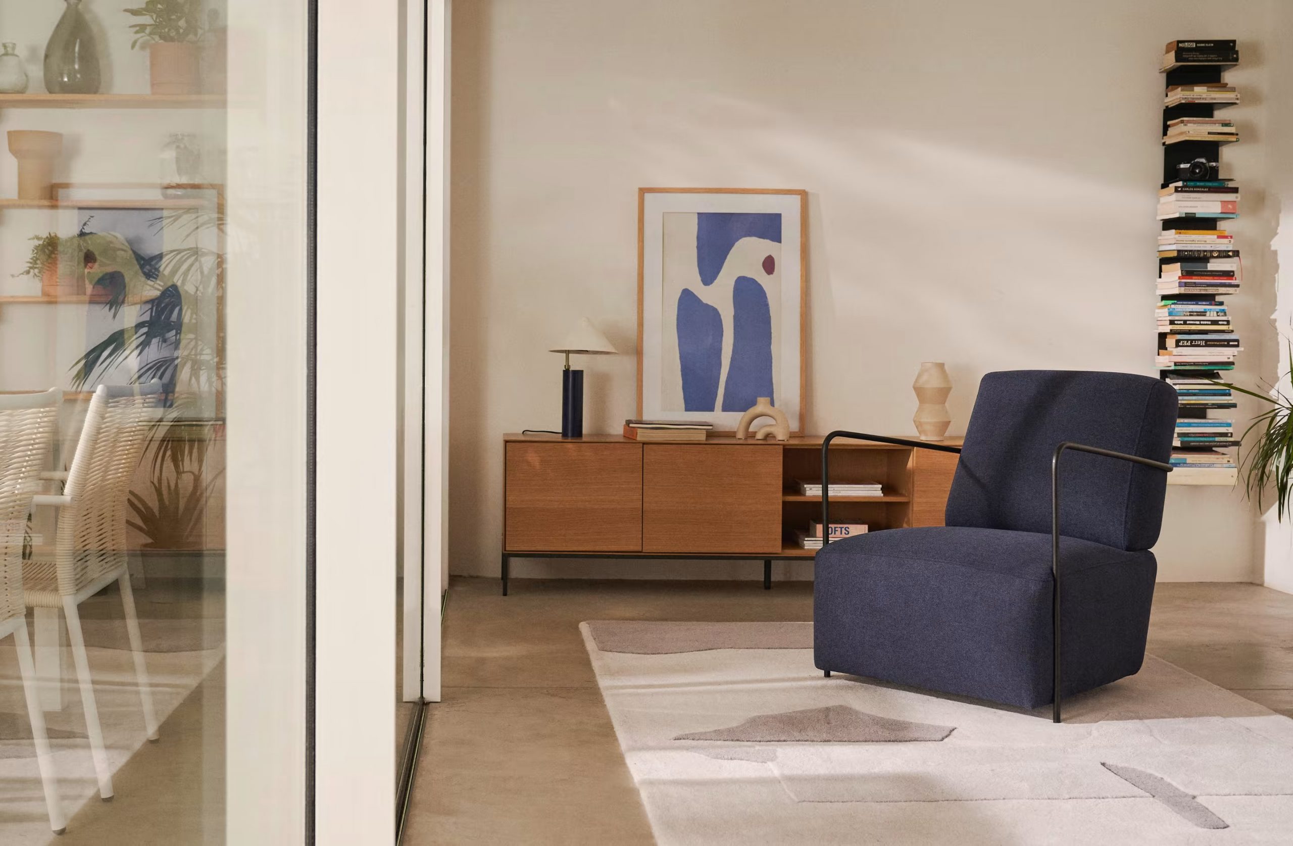 fauteuil bleu