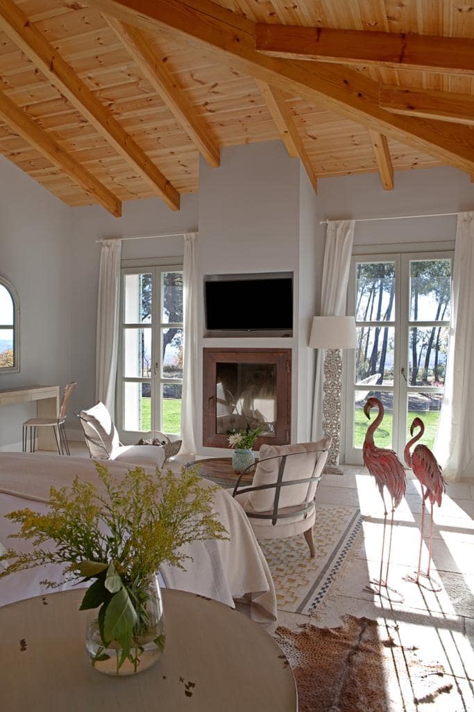 salon avec cheminée Quinta San Cayetano salon avec cheminée Quinta San Cayetano