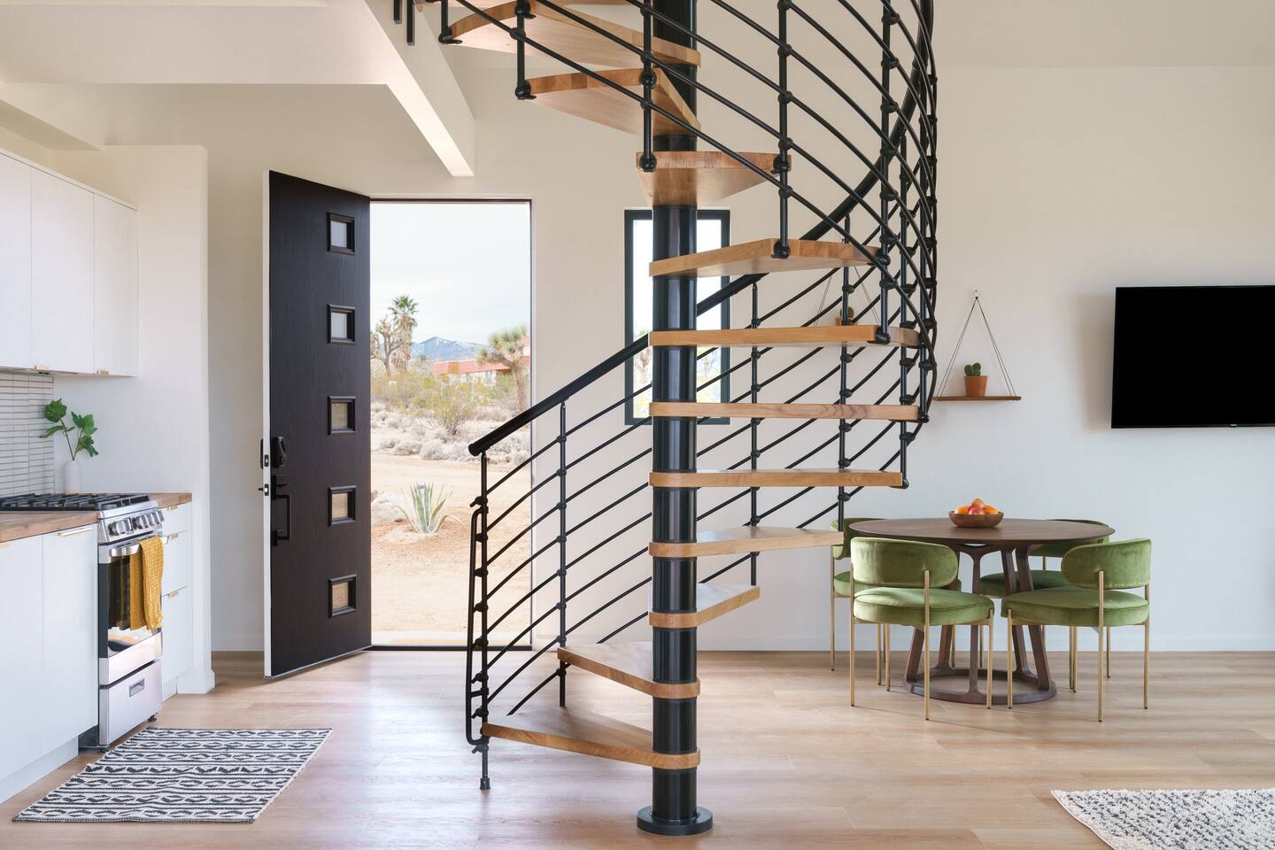 salon avec cuisine ouverte et escalier décoration design salon avec cuisine ouverte et escalier décoration design