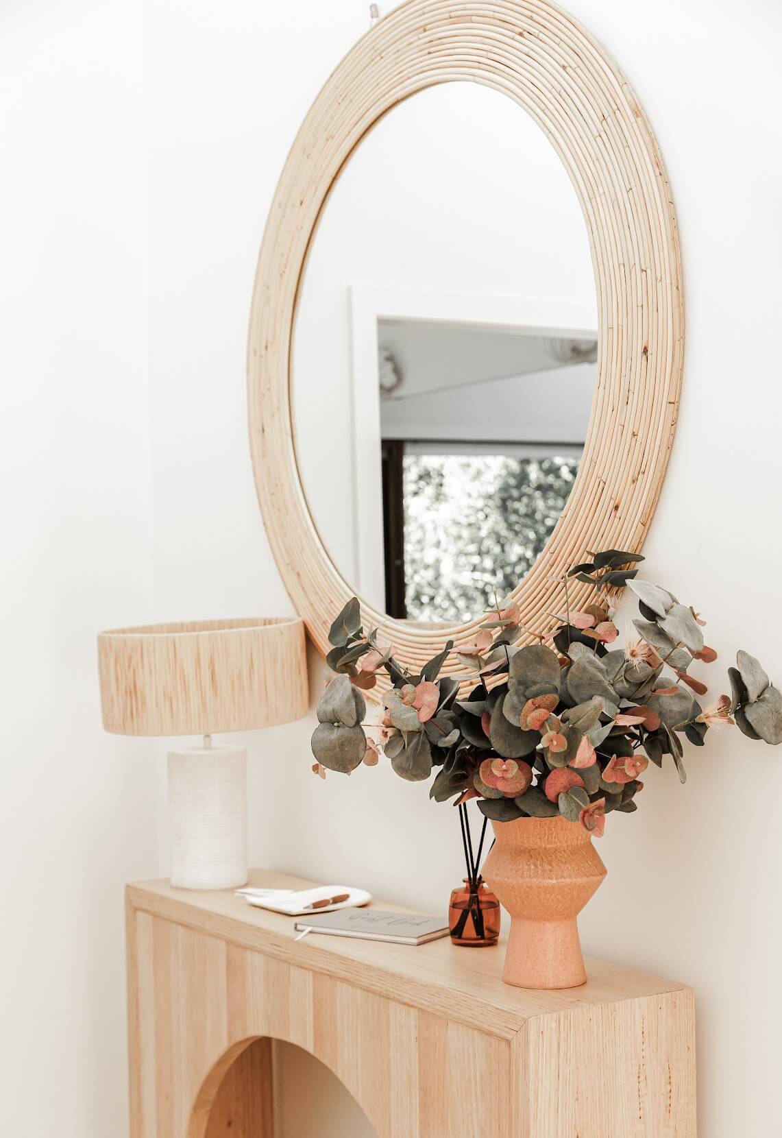 miroir rond et console miroir rond et console