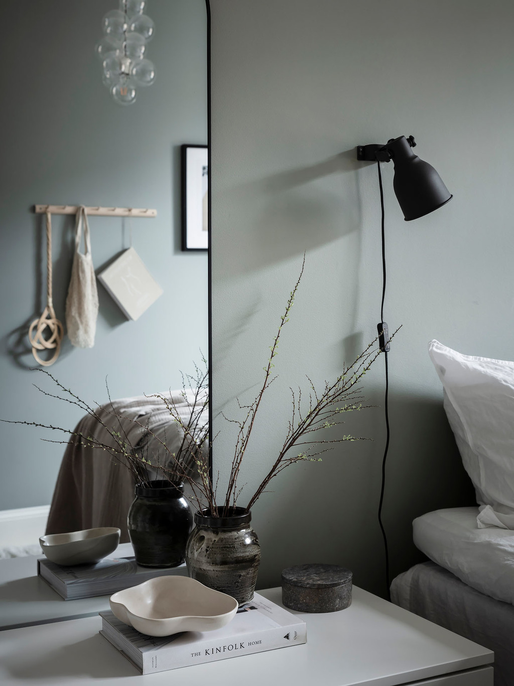 chambre murs vert sauge