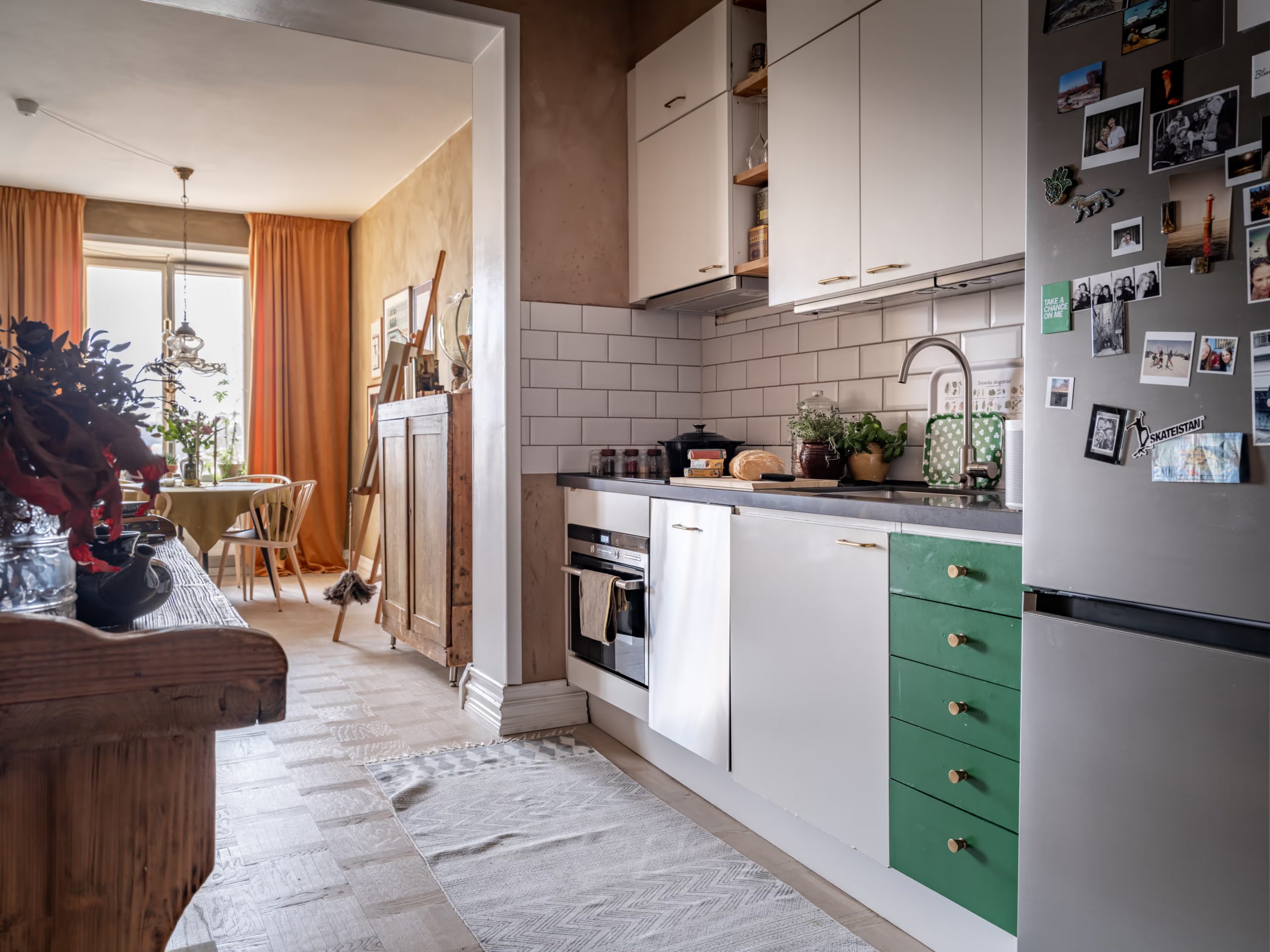 cuisine blanche et verte