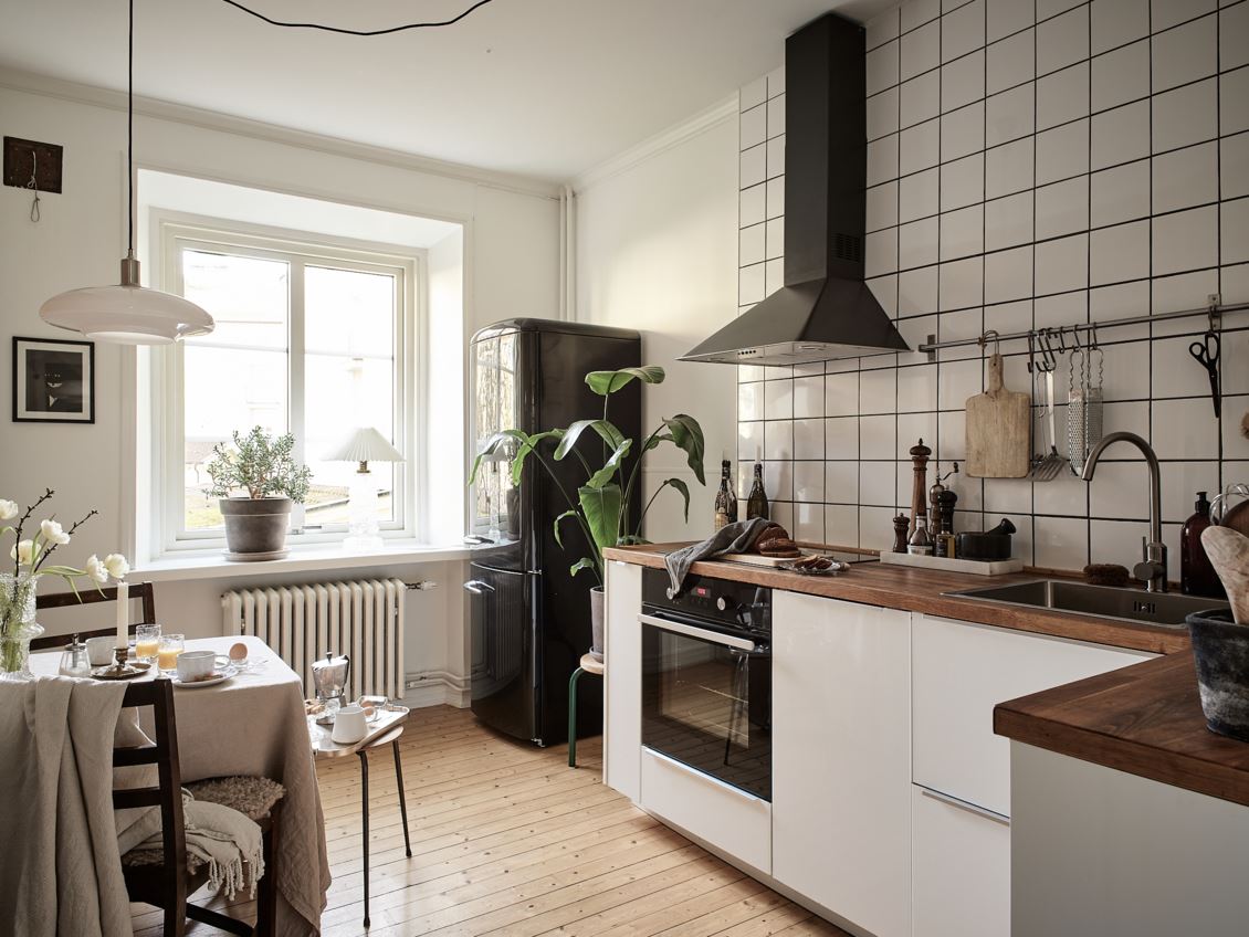 cuisine studio 35m2 décoration scandinave
