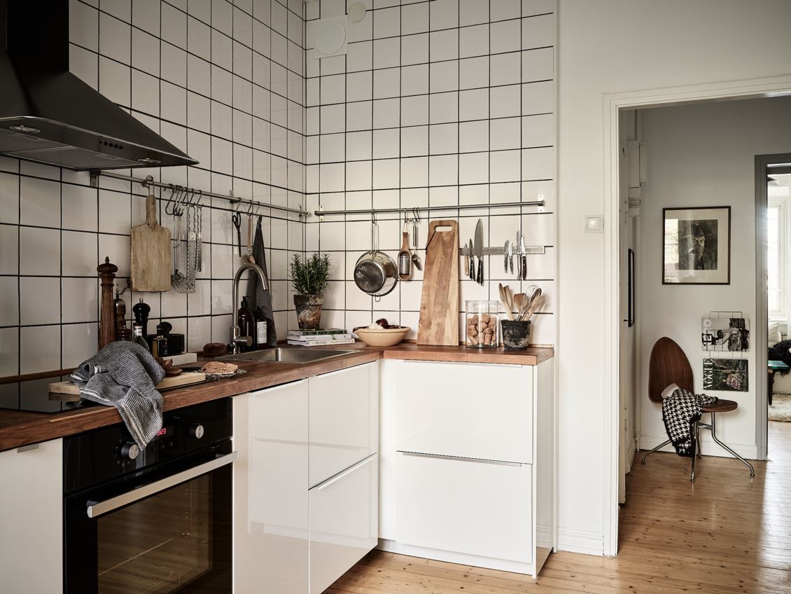 cuisine studio 35m2 décoration scandinave