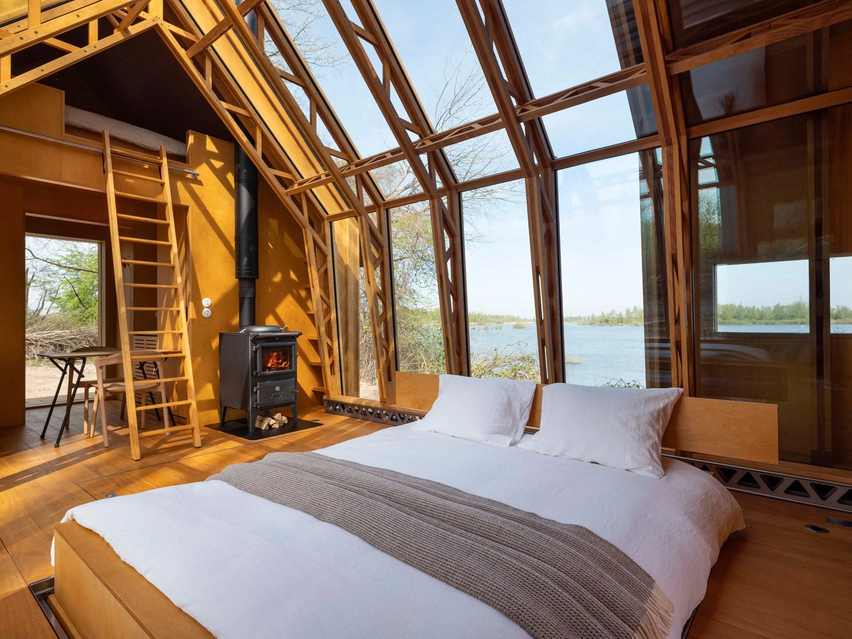 chambre maison en bois cabane Anna