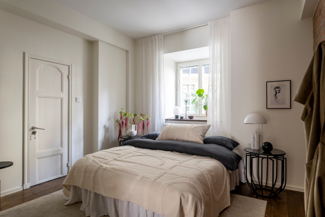 chambre décoration scandinave appartement rénové