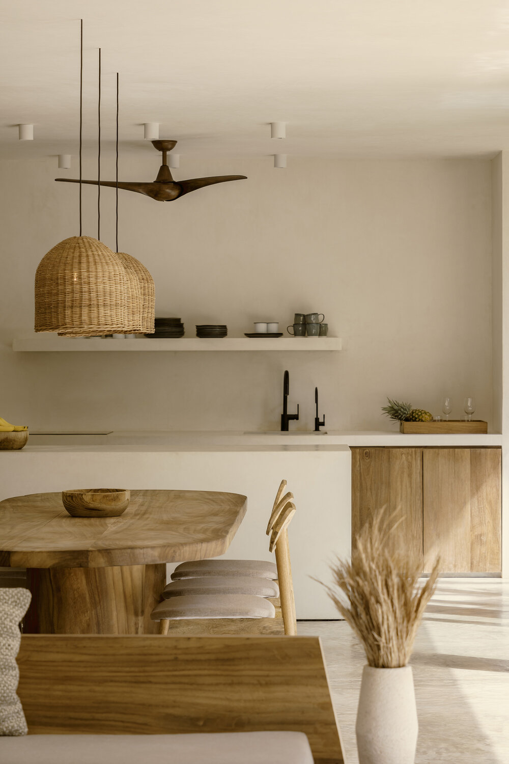 salle à manger et cuisine décoration naturelle bois et béton salle à manger et cuisine décoration naturelle bois et béton