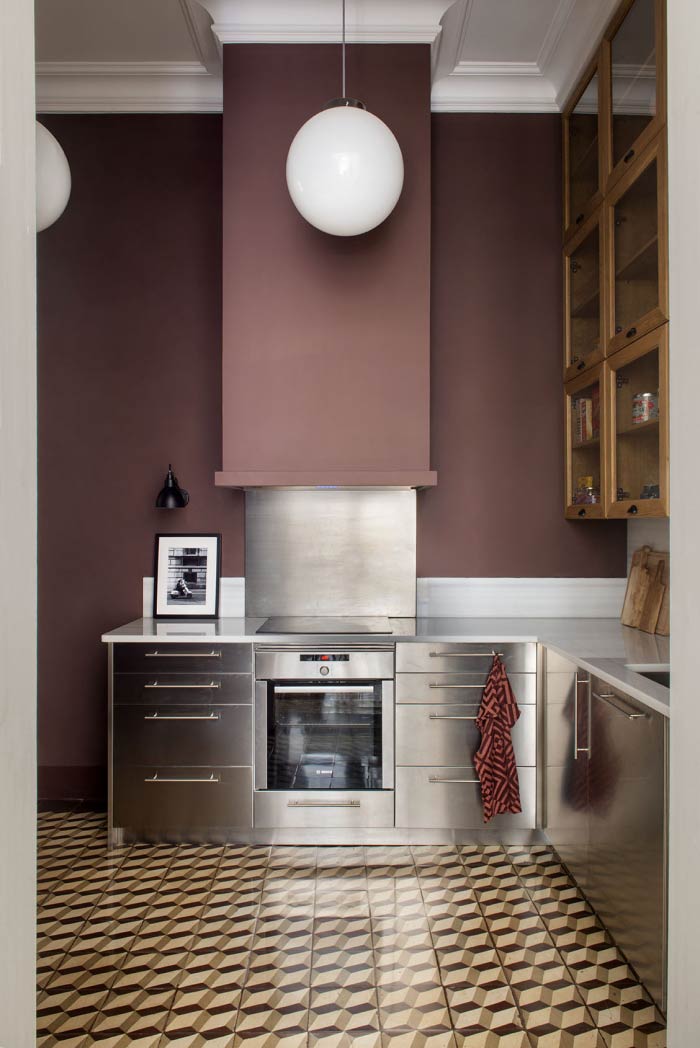 cuisine inox sol carreaux de ciment cuisine inox sol carreaux de ciment