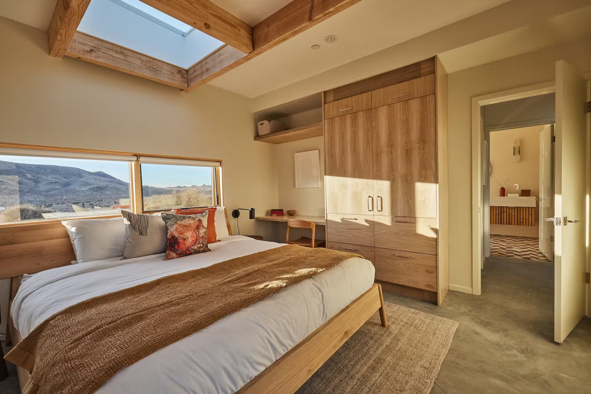 chambre décoration naturelle maison en bois