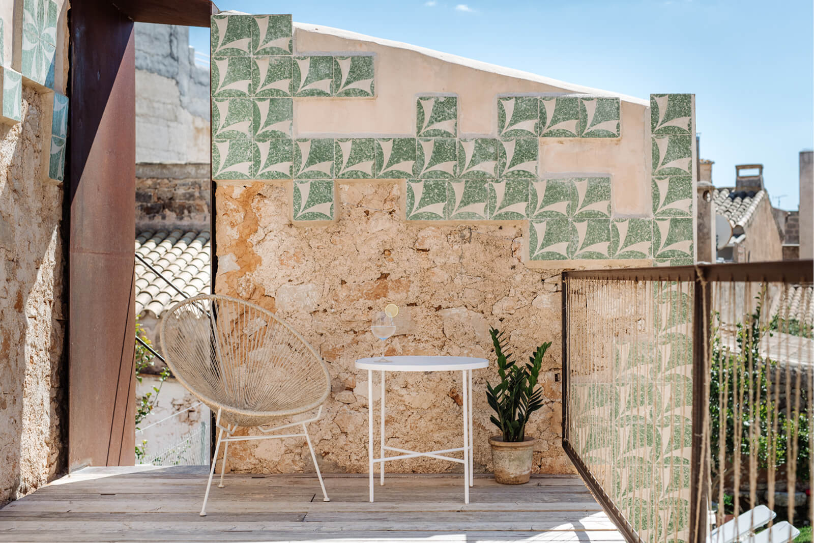 terrasse maison en pierre Majorque