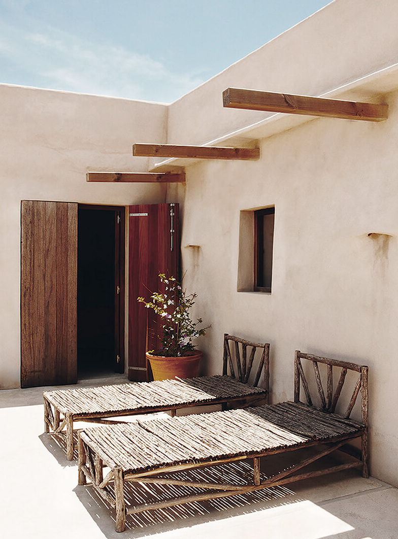 terrasse maison de rêve cubique et ethnique à Formentera terrasse maison de rêve cubique et ethnique à Formentera