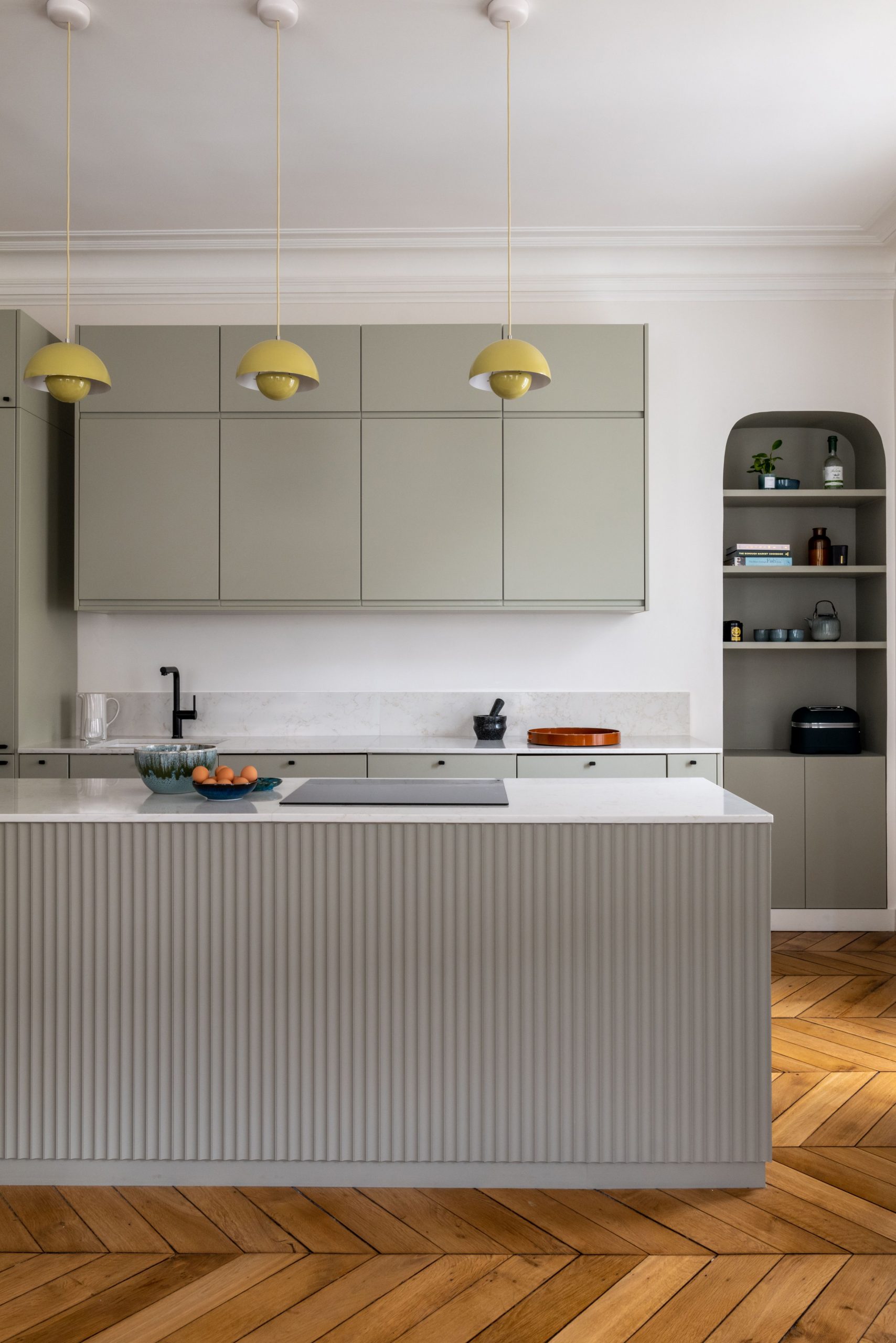 cuisine design ouverte appartement Paris photo ©Agathe Tissier cuisine design ouverte appartement Paris photo ©Agathe Tissier