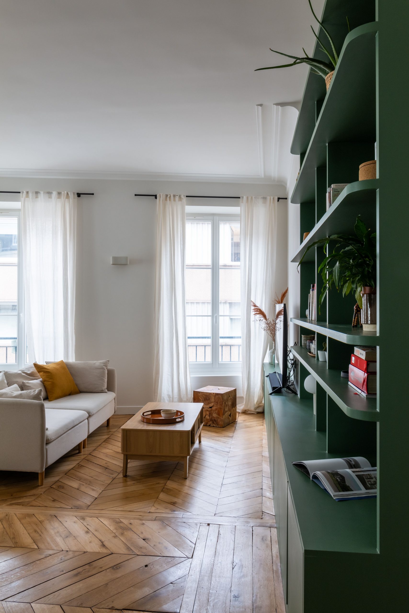 salon parquet appartement Paris photo ©Agathe Tissier salon parquet appartement Paris photo ©Agathe Tissier