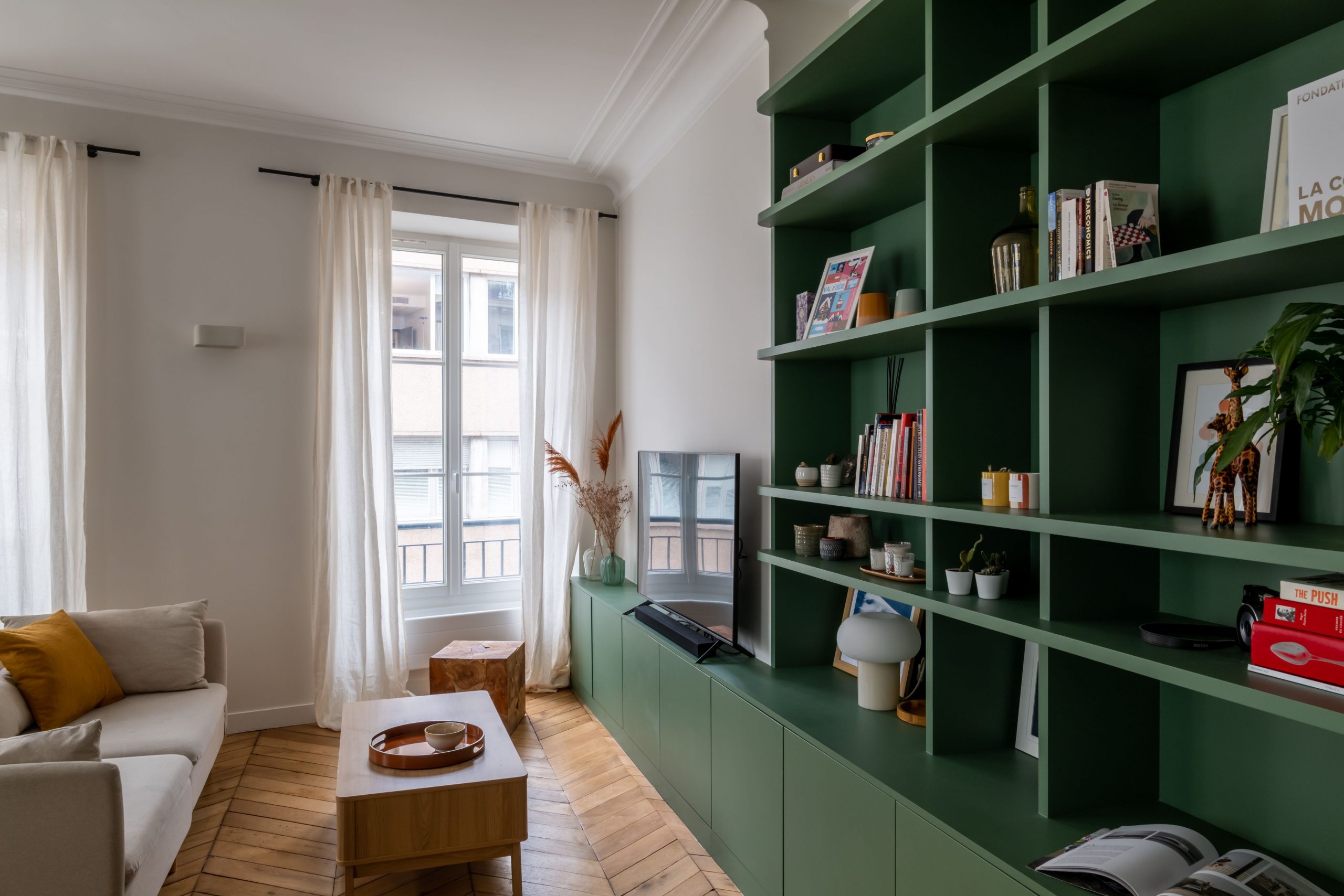 salon parquet appartement Paris photo ©Agathe Tissier salon parquet appartement Paris photo ©Agathe Tissier