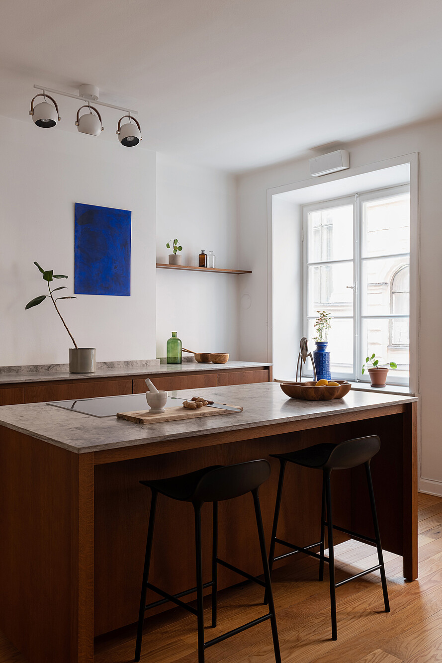 cuisine avec îlot décoration contemporaine