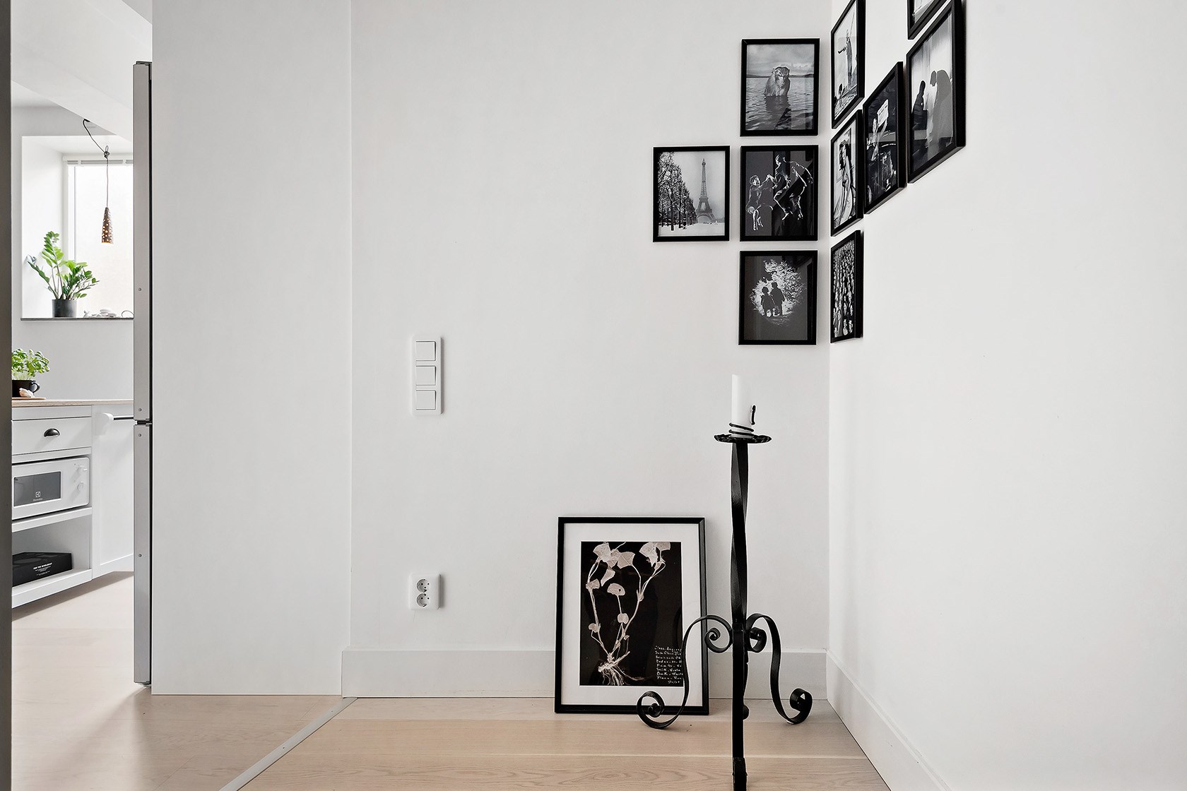 entrée mur d entrée mur d'images décoration scandinave