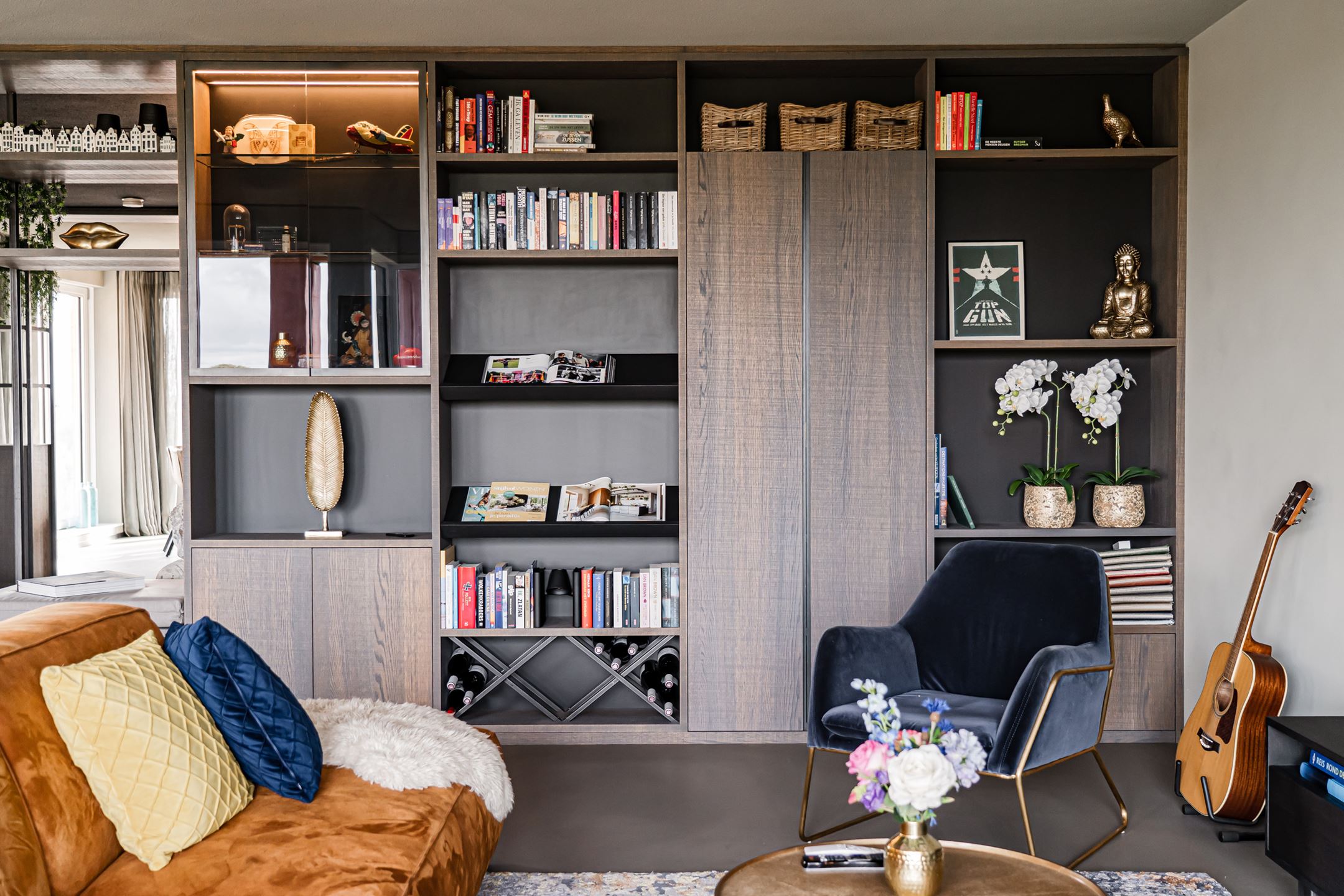 salon avec bibliothèque sur mesure salon avec bibliothèque sur mesure