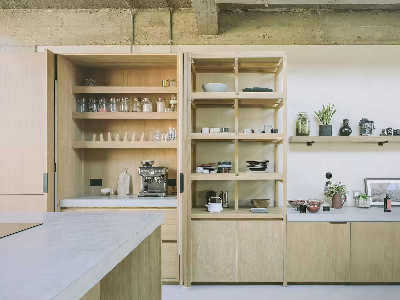 cuisine design bois et marbre