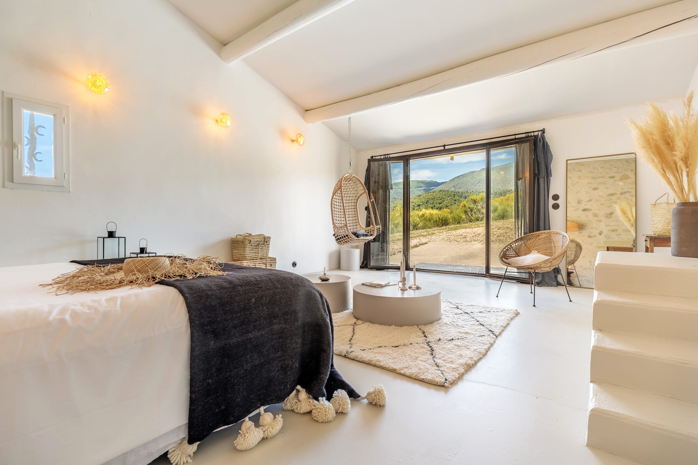 chambre maison en pierres Provence décoration contemporaine chambre maison en pierres Provence décoration contemporaine