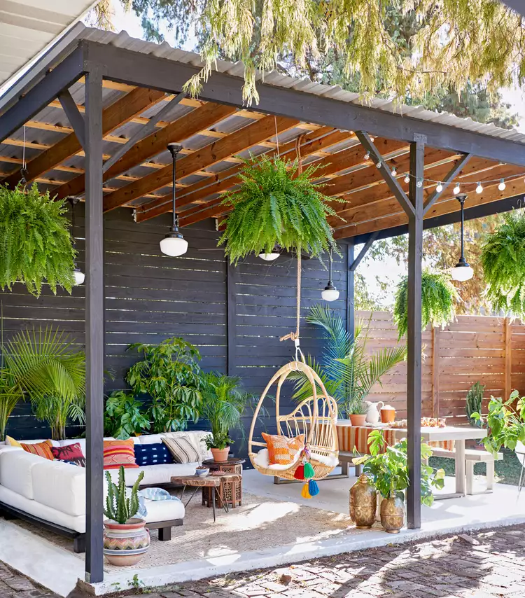 salon extérieur avec pergola dans le jardin salon extérieur avec pergola dans le jardin